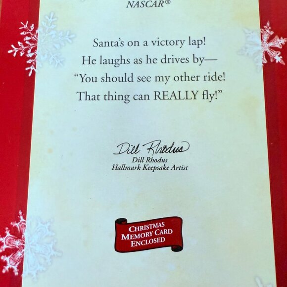 Hallmark Keepsake NASCAR Ornament VTG 2002 Santas Racin Sleigh Frostys Garage - Picture 9 of 10